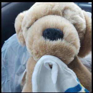 Cuddly Tan and Black Dog Plush Toy